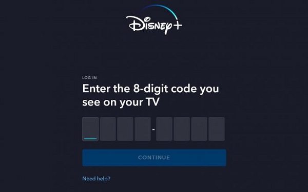 Activate Disneyplus.com Login/begin 8- Digit Code on smart TV