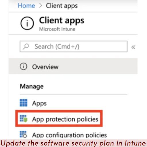 Choose Application safety and quality requirements from the list of options in the sidebar of the User apps display.