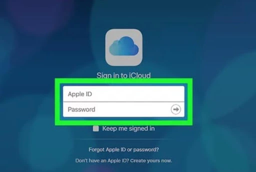 Visit iCloud.com to access the iCloud login page, where you must enter your Apple ID and password to access your account.