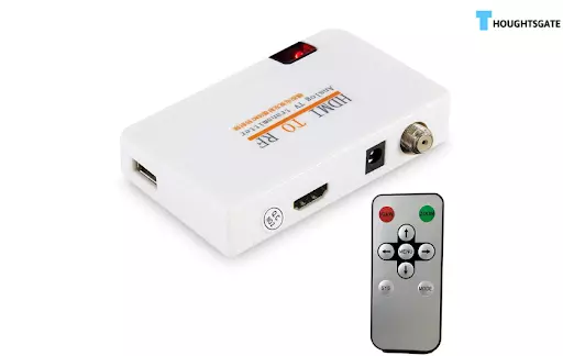 HDMI RF Modulator Coax Converter VHF Demodulator HD Digital Video Input Adapter