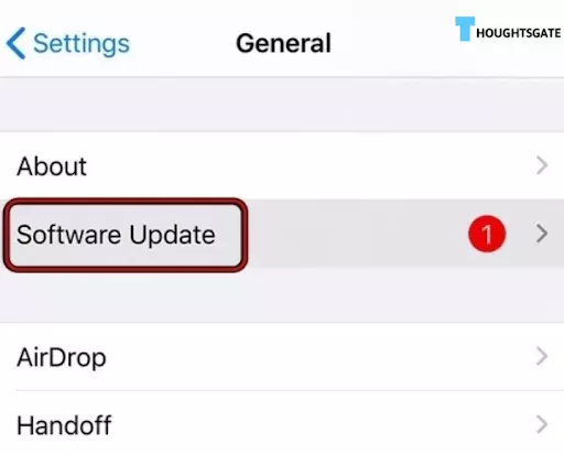The next step is to launch Software Update and search to see if a new version of iOS is accessible for your device.