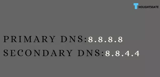 Then, use these Google-recommended DNS settings