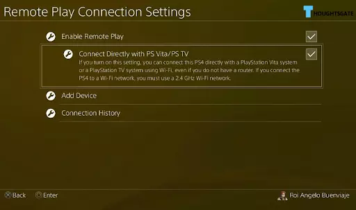 To use remote play, go to the settings menu and pick it.