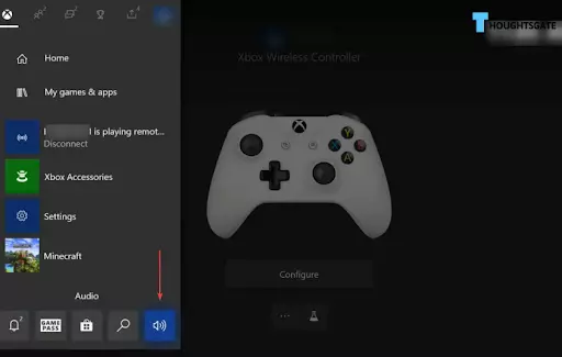 Access the audio settings on your Xbox console